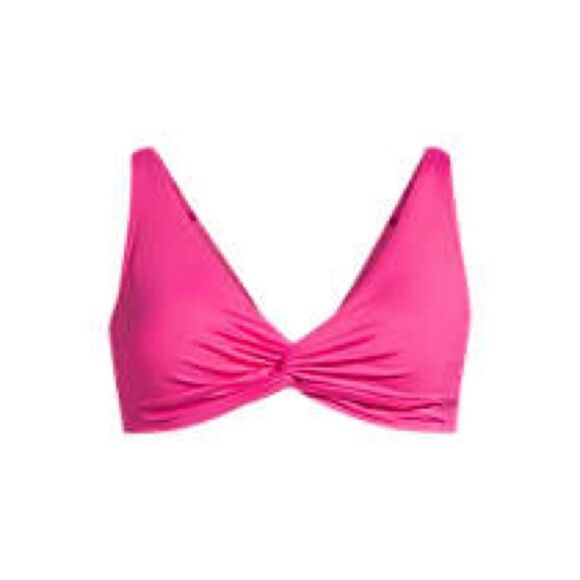 Land's End Twist Front Bikini top underwire adjustable straps Prism Pink Various - Picture 1 of 10